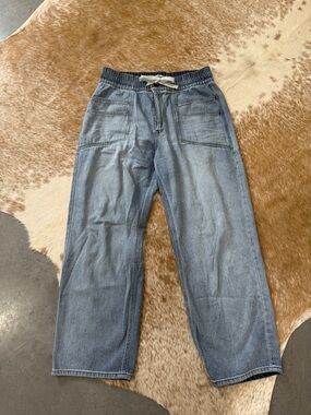 Barrel Jeans with Elastic Waistband Large